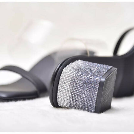 Black Ombre Diamond Heels