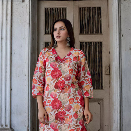 GULBARG LINEN KURTA