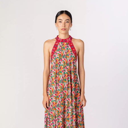 Lost in the abstract land Embellished Maxi Dress