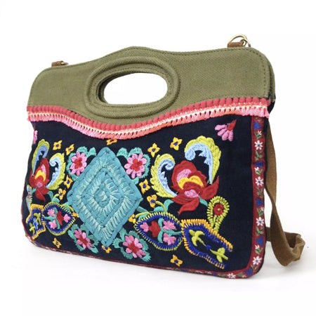 Multicolour Embroided Etro sling bag