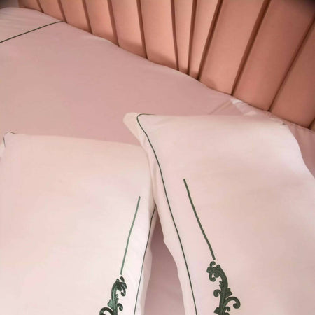 White & Green Cotton 500 TC