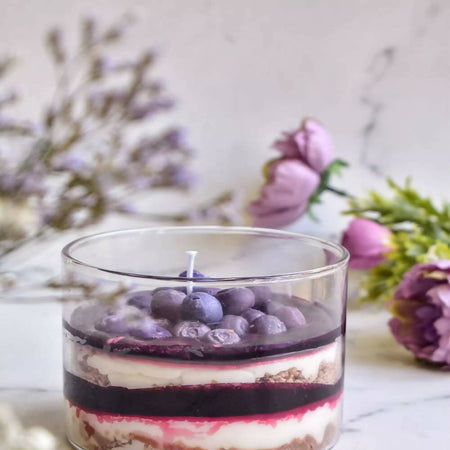 Blueberry cheesecake candle