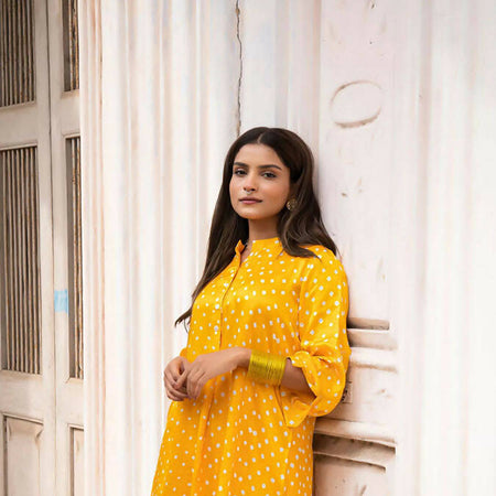 Bandhani Co-Ord Set Sunshine Yellow