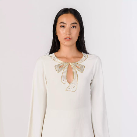 Dreamy Bow Tunic in Ivory