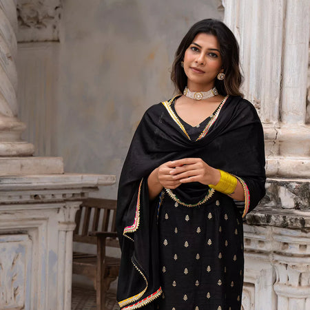 Amee Black Kurta(Only Kurta)