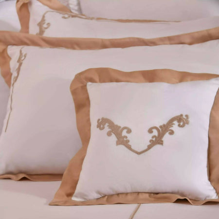 White & Beige Cotton 500 TC