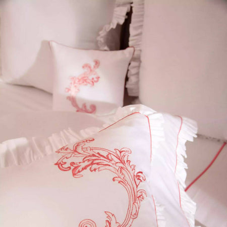 White & Light Pink Cotton 500 TC