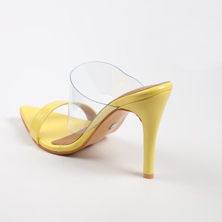 Yellow Transparent Pencil Heels