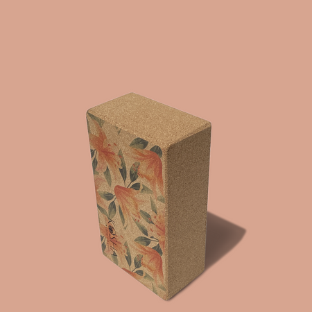 Kosha Yoga Brick : Cork yoga block single/ tropics
