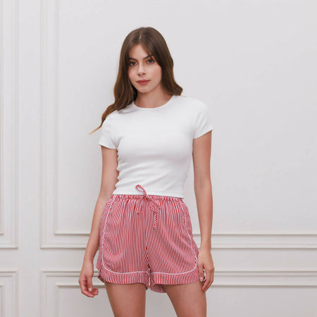 BERRY CORDED SHORTS