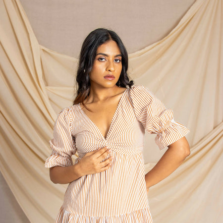 Drape strip dress