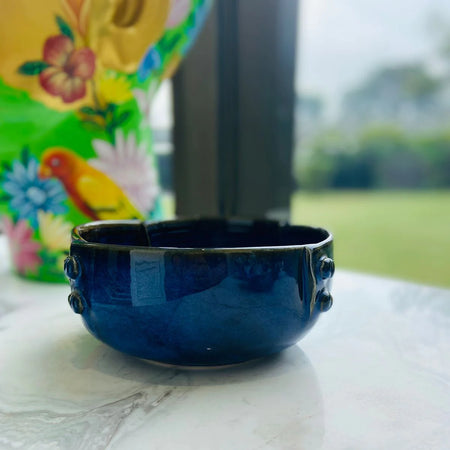 Snack Button Bowl Blue