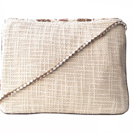 Ivory Handcrafted woven & embellished sling purse