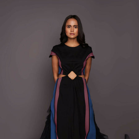LAYERED ANKLE LENGTH DRESS