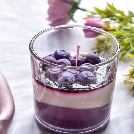 Greek blueberry Panna Cotta candle