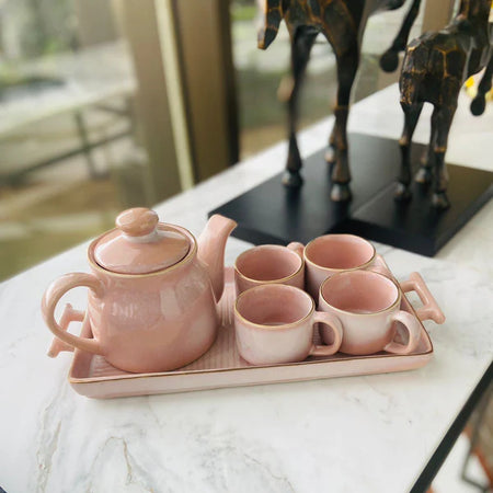 Set of 6 Tea Set - Pink