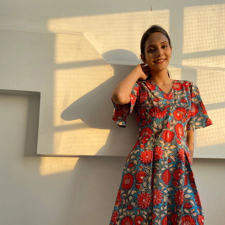 Love Island Cotton Hand Block Dress