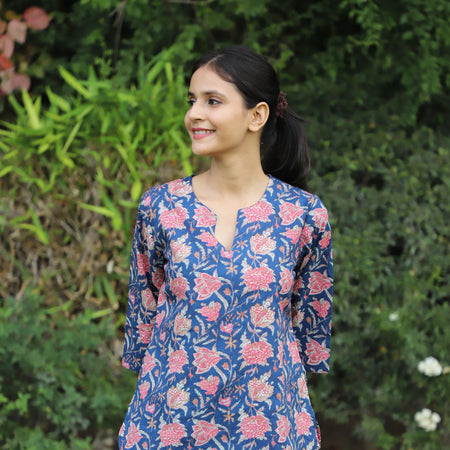 La La Land Cotton Kurta Shorts Set