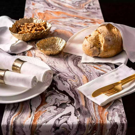 Table Runner Brown & Rust