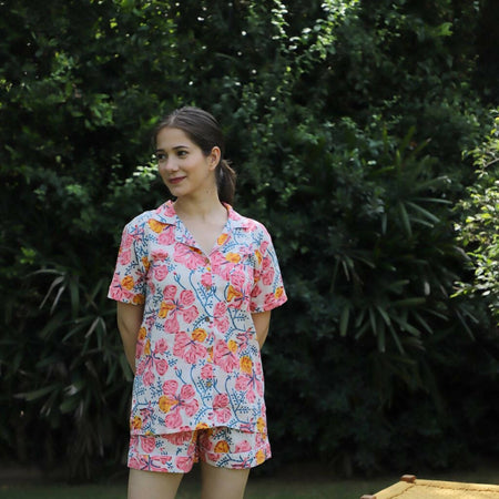 Petals Cotton Comfy Shorts Set