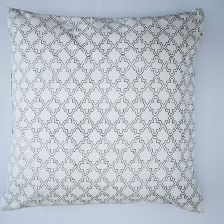 Jaali Block Printed Cushion Cover Set of Two