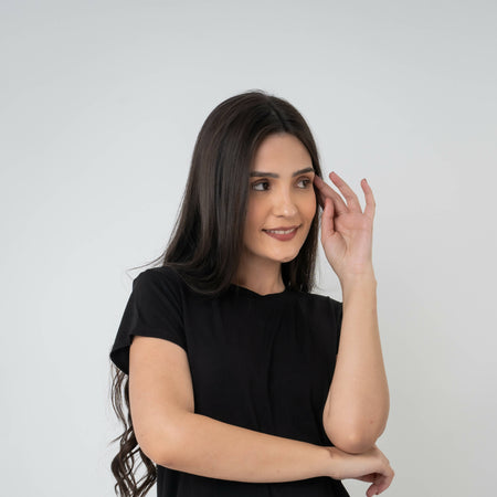 Black Knitted T-Shirt