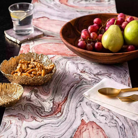 Table Runner Pink & Grey