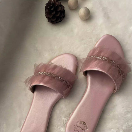 Pink Ruffle Flats