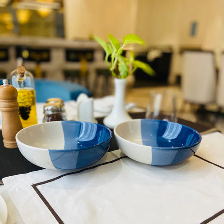 Blue and White Serving Bowl