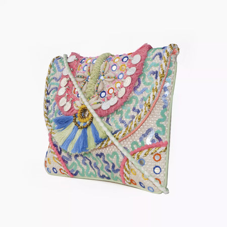 Boho mirror and shells sling