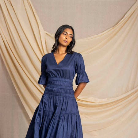 Ruched midi dress
