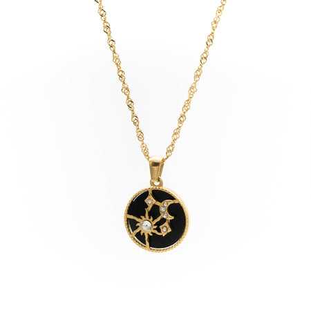 Celestial Charm Necklace - Black
