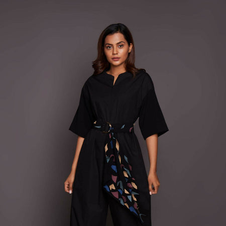 RELAXED JUMPSUIT WITH CONFETTI BELT