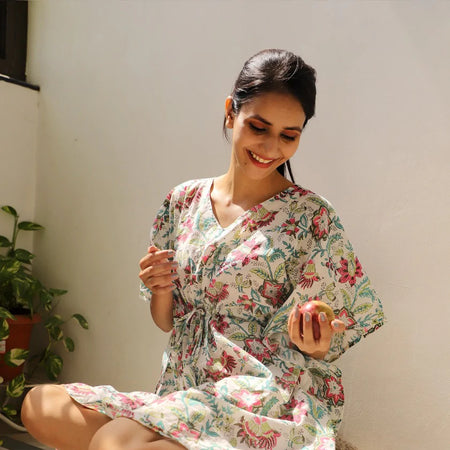 Blanche cotton kaftan