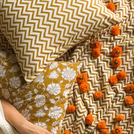 Lyla Block Printed Cushion Cover