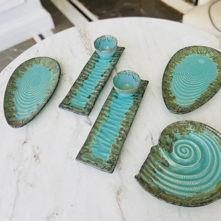 Turquoise Serving Platter Set