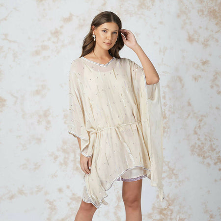 SEQUINED KAFTAN WITH SHORTS