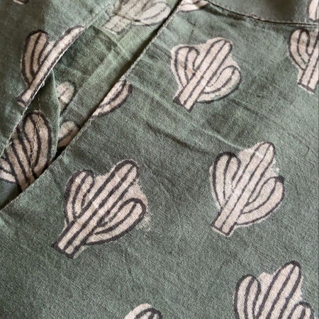 Dabu Cactus Print kurta shorts Set