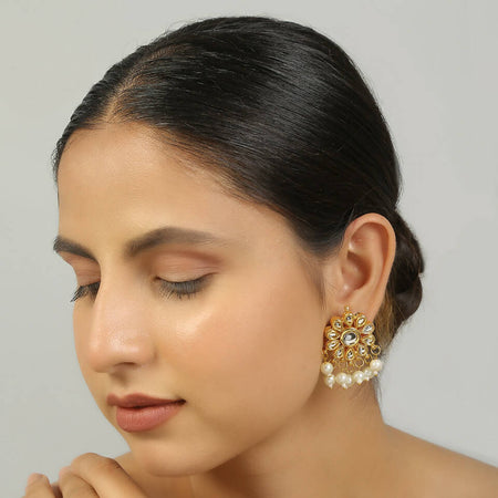 Floral Kundan Earrings