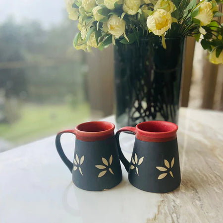 Mug - Black with Red Border