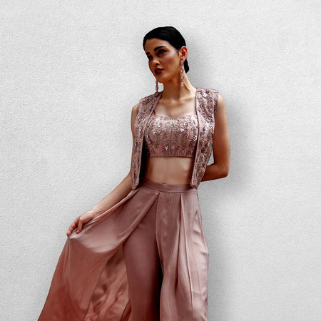 Rose Gold Jacket with Pants