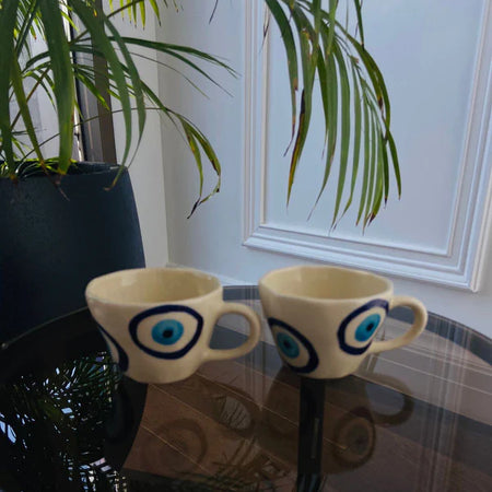 Evil Eye White Mugs