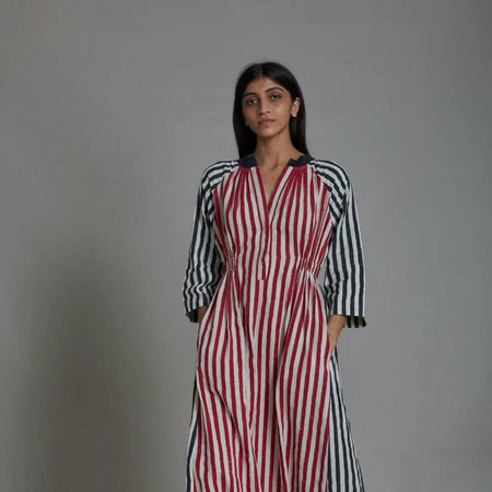 Uno Stripe Jumpsuit Red with Black