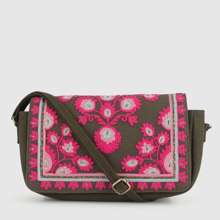 YASMINE SLING BAG – OLIVE