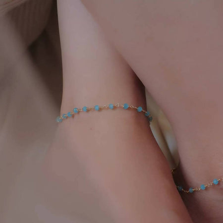 Swan Blue Anklets