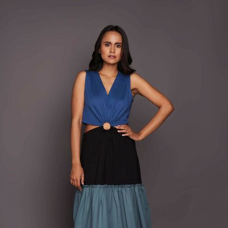 THREE TIERED CUTOUT DRESS