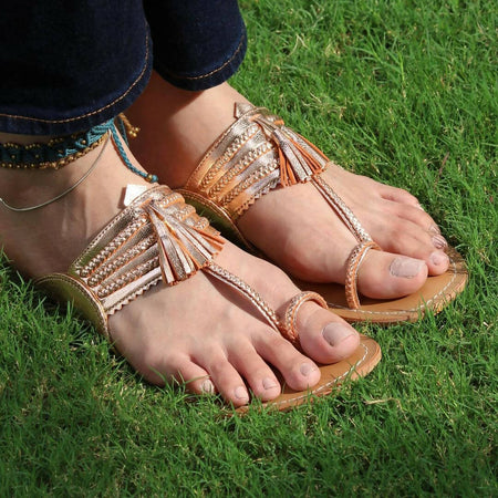Sana Rose Gold Kolhapuri