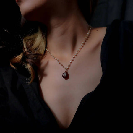 Amber Pendant Necklace