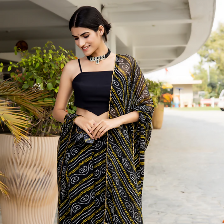 BLACK BANDHEJ CO-ORD SET