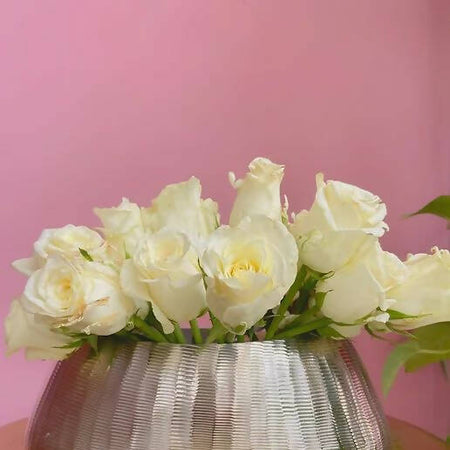 Boat vase Silver Finish